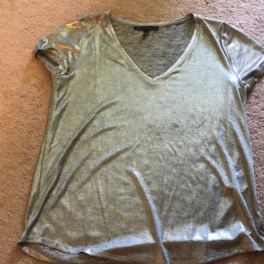 XL Silver White House Black Market Tshirt